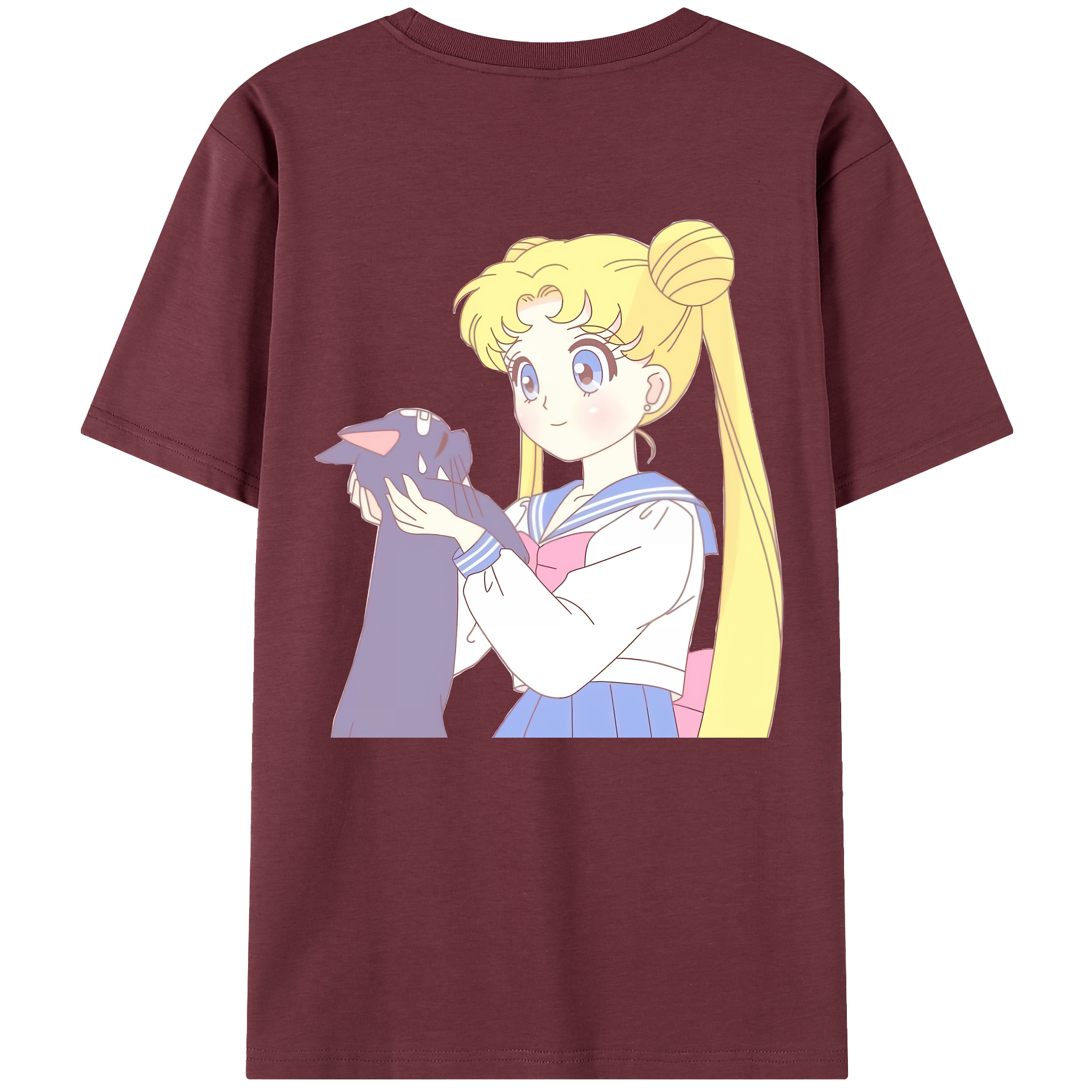 （画像用） 美少女戦士セーラームーン 愛野 美奈子 あいの みなこ Sailor Moon Aino Minako 綿100％半袖Tシャツ（背面プリント）